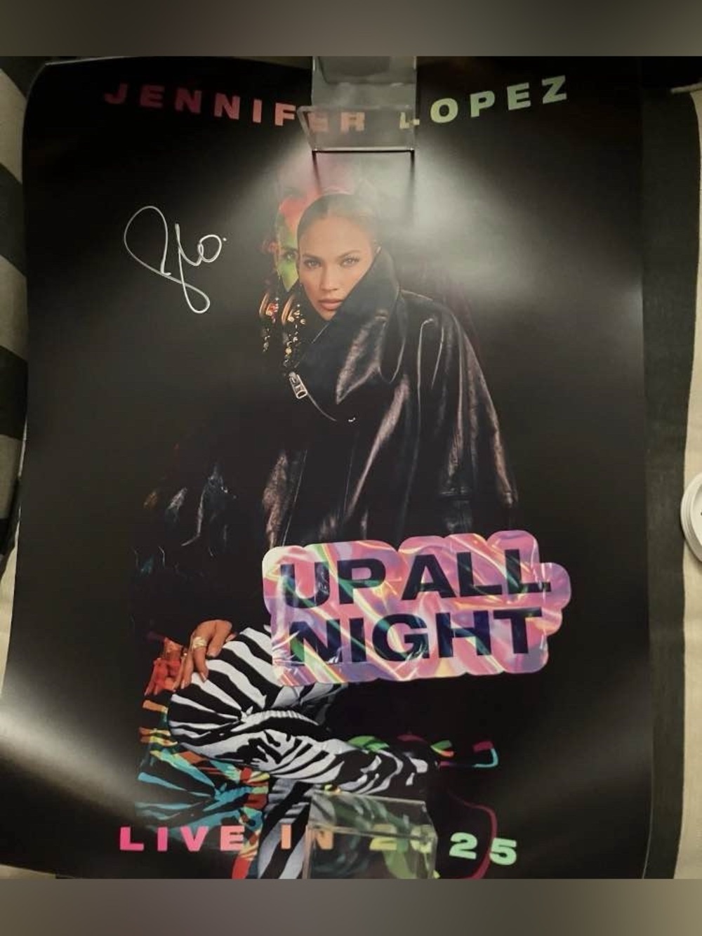 Jennifer Lopez Signed Tour Poster
